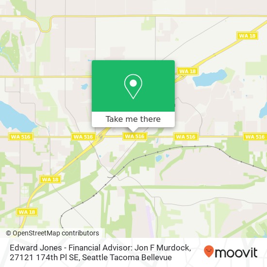 Mapa de Edward Jones - Financial Advisor: Jon F Murdock, 27121 174th Pl SE