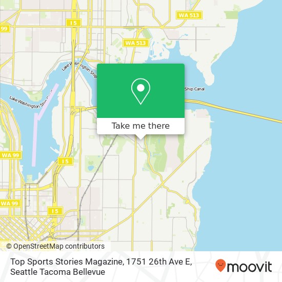 Mapa de Top Sports Stories Magazine, 1751 26th Ave E