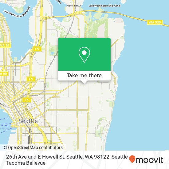 Mapa de 26th Ave and E Howell St, Seattle, WA 98122