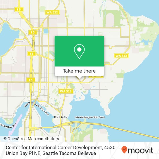 Mapa de Center for International Career Development, 4530 Union Bay Pl NE