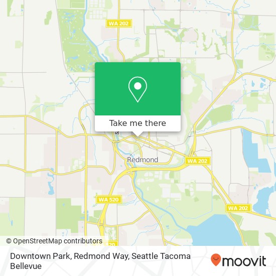 Downtown Park, Redmond Way map