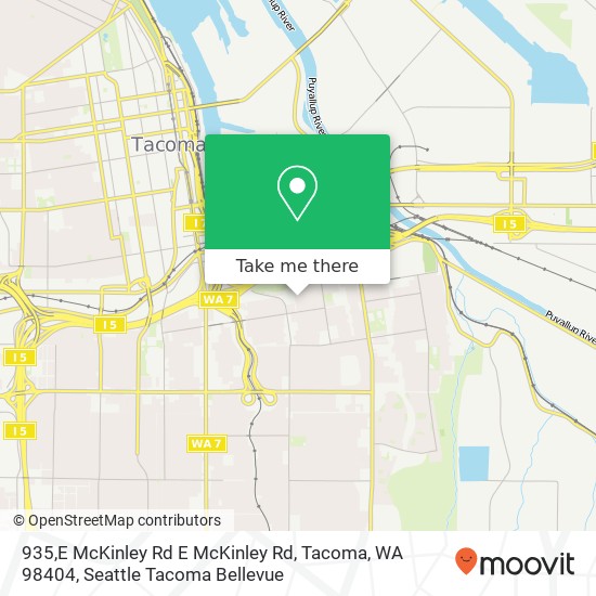 Mapa de 935,E McKinley Rd E McKinley Rd, Tacoma, WA 98404