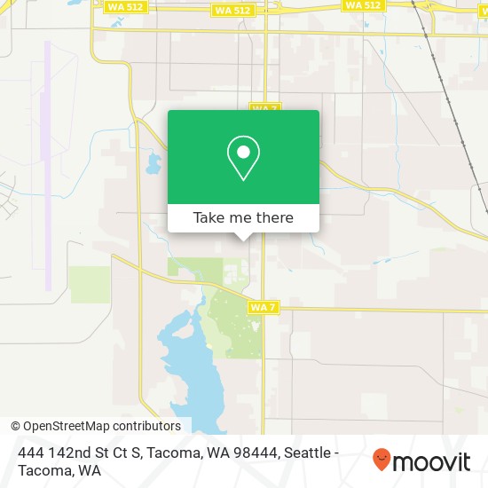 Mapa de 444 142nd St Ct S, Tacoma, WA 98444