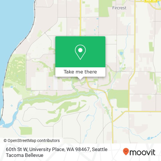 Mapa de 60th St W, University Place, WA 98467