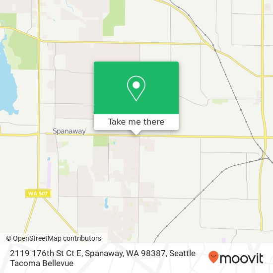 Mapa de 2119 176th St Ct E, Spanaway, WA 98387