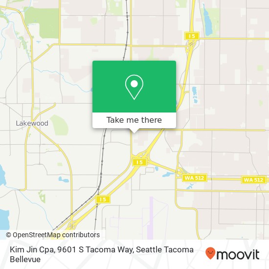 Mapa de Kim Jin Cpa, 9601 S Tacoma Way
