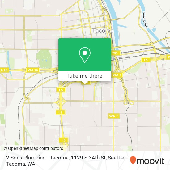 2 Sons Plumbing - Tacoma, 1129 S 34th St map
