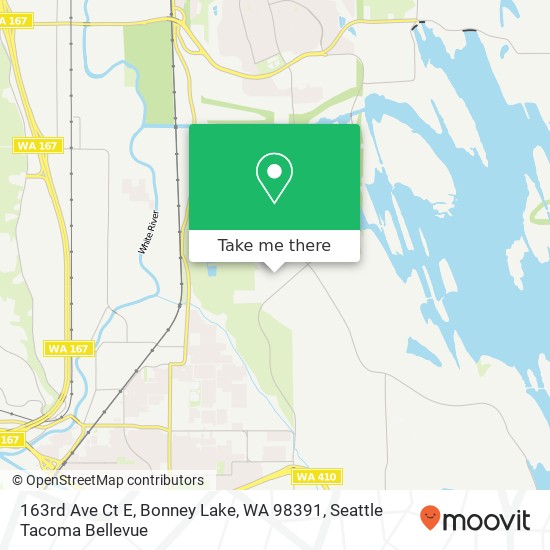 Mapa de 163rd Ave Ct E, Bonney Lake, WA 98391