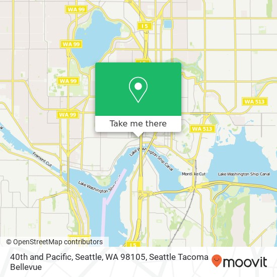 Mapa de 40th and Pacific, Seattle, WA 98105