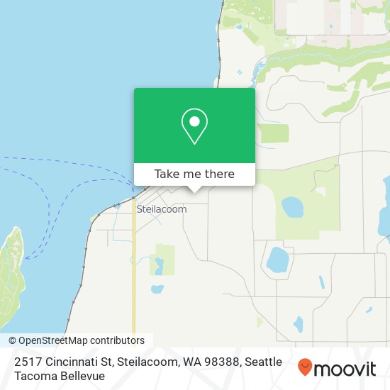 Mapa de 2517 Cincinnati St, Steilacoom, WA 98388