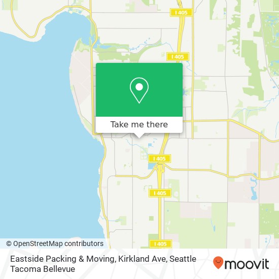 Eastside Packing & Moving, Kirkland Ave map