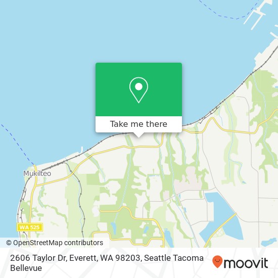 Mapa de 2606 Taylor Dr, Everett, WA 98203