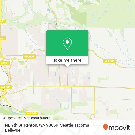 Mapa de NE 9th St, Renton, WA 98059