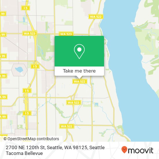 Mapa de 2700 NE 120th St, Seattle, WA 98125