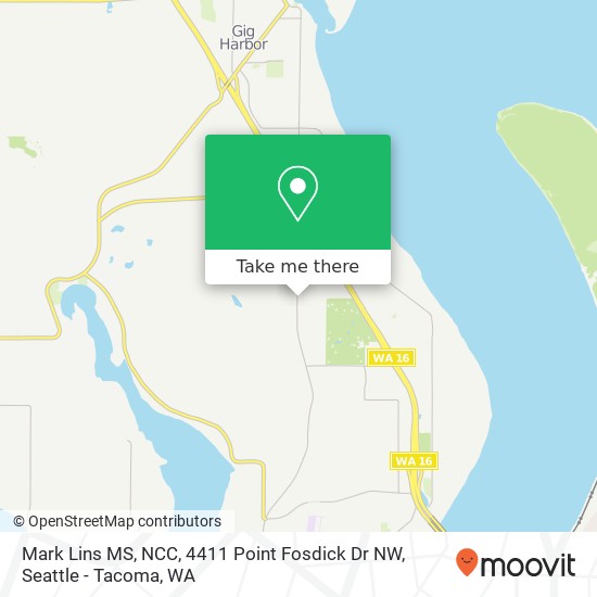 Mapa de Mark Lins MS, NCC, 4411 Point Fosdick Dr NW