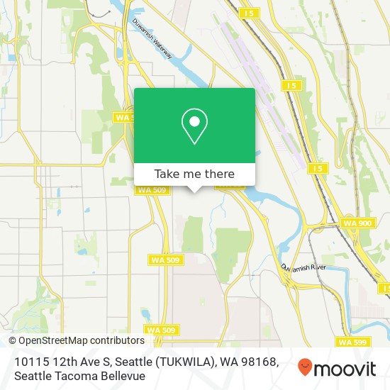 10115 12th Ave S, Seattle (TUKWILA), WA 98168 map