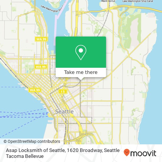 Asap Locksmith of Seattle, 1620 Broadway map