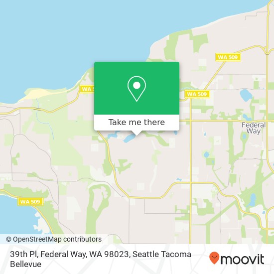 Mapa de 39th Pl, Federal Way, WA 98023