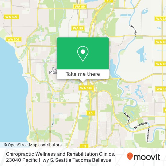 Chiropractic Wellness and Rehabilitation Clinics, 23040 Pacific Hwy S map