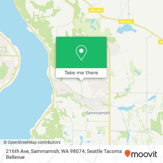 216th Ave, Sammamish, WA 98074 map