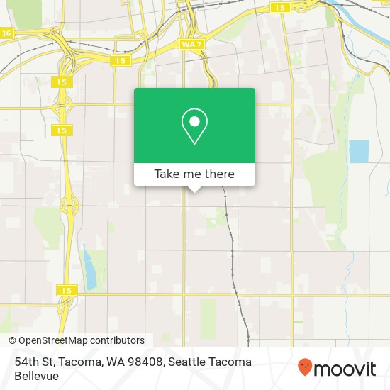 Mapa de 54th St, Tacoma, WA 98408