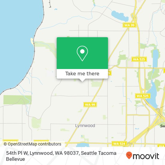 Mapa de 54th Pl W, Lynnwood, WA 98037