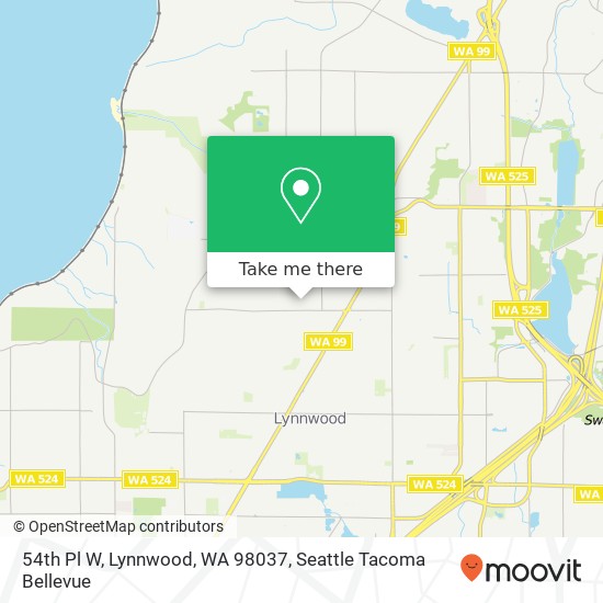 Mapa de 54th Pl W, Lynnwood, WA 98037