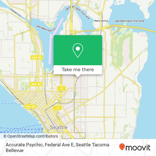 Accurate Psychic, Federal Ave E map