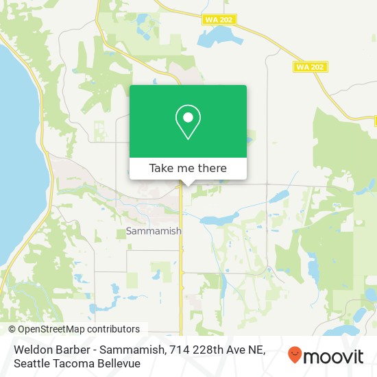 Mapa de Weldon Barber - Sammamish, 714 228th Ave NE