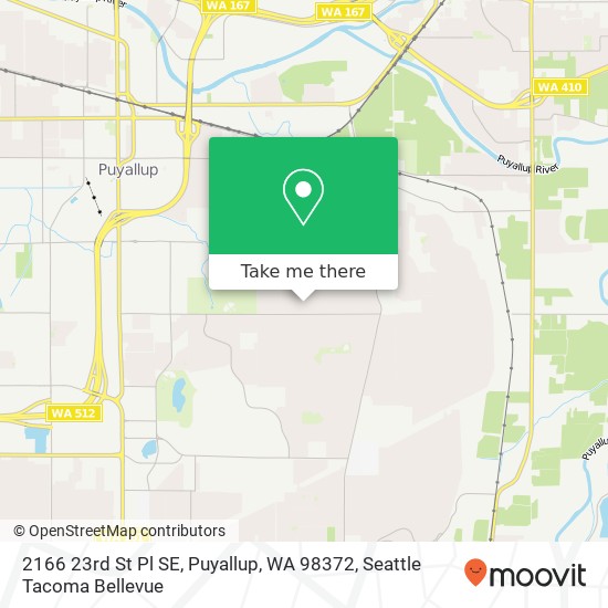 Mapa de 2166 23rd St Pl SE, Puyallup, WA 98372