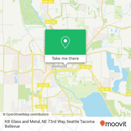 KB Glass and Metal, NE 73rd Way map