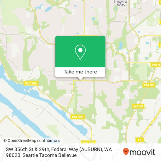 Mapa de SW 356th St & 29th, Federal Way (AUBURN), WA 98023