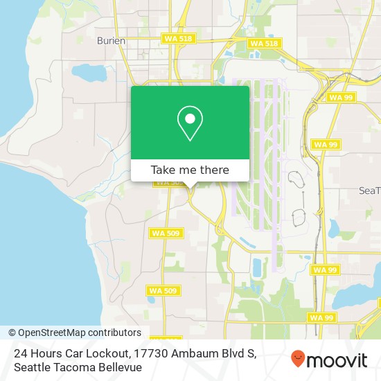 Mapa de 24 Hours Car Lockout, 17730 Ambaum Blvd S