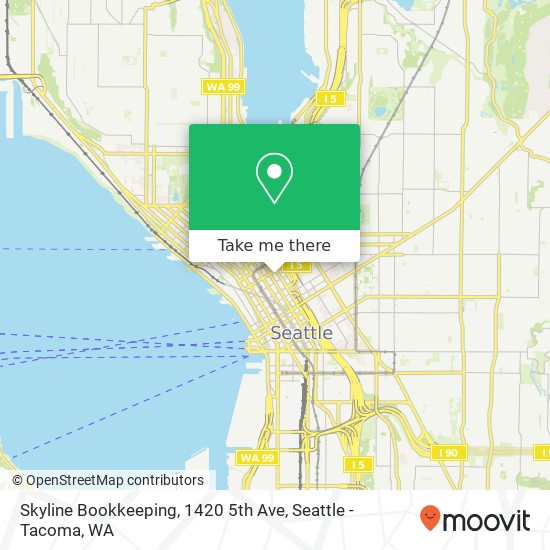 Skyline Bookkeeping, 1420 5th Ave map