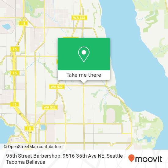 Mapa de 95th Street Barbershop, 9516 35th Ave NE