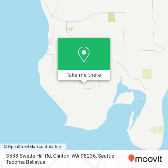 Mapa de 3538 Swede Hill Rd, Clinton, WA 98236