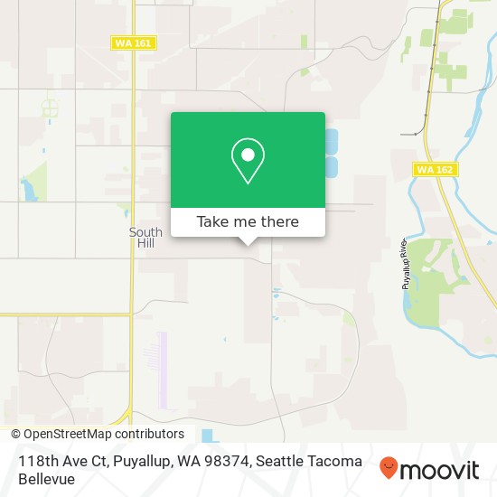 Mapa de 118th Ave Ct, Puyallup, WA 98374