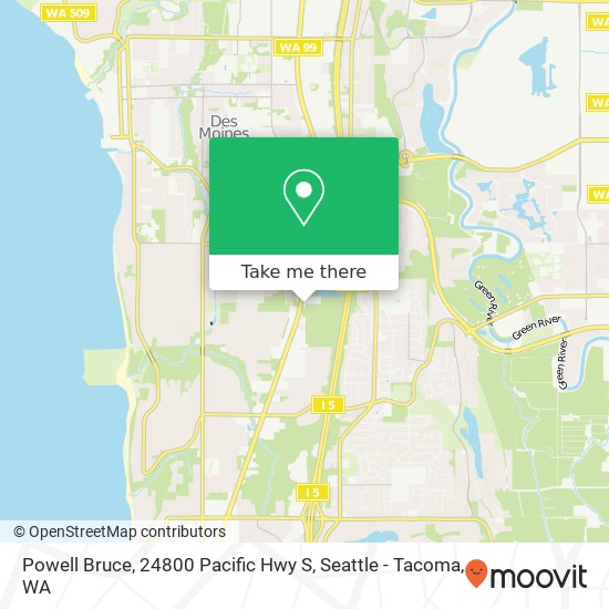 Mapa de Powell Bruce, 24800 Pacific Hwy S