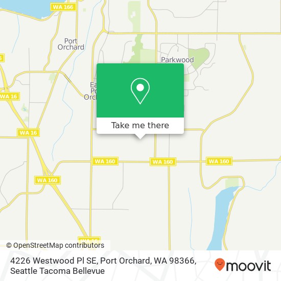 Mapa de 4226 Westwood Pl SE, Port Orchard, WA 98366