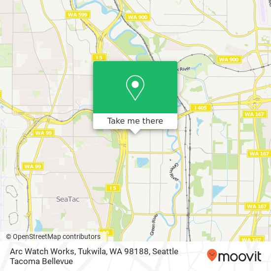 Mapa de Arc Watch Works, Tukwila, WA 98188