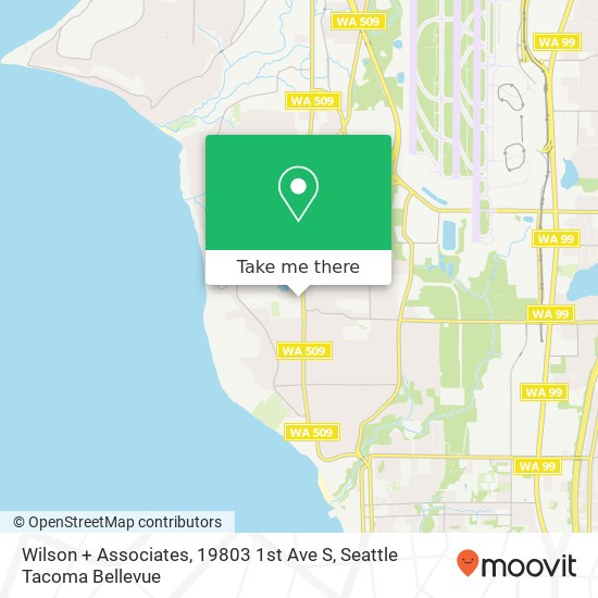Mapa de Wilson + Associates, 19803 1st Ave S