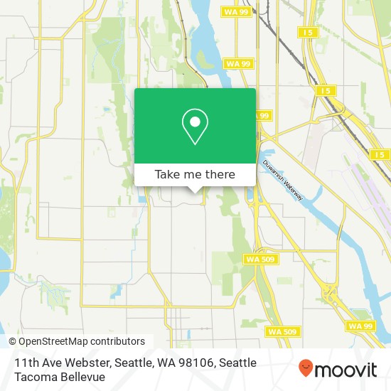 Mapa de 11th Ave Webster, Seattle, WA 98106