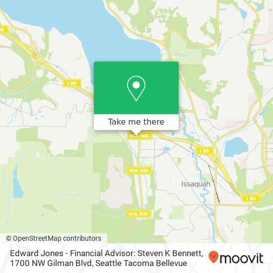 Mapa de Edward Jones - Financial Advisor: Steven K Bennett, 1700 NW Gilman Blvd