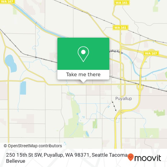 Mapa de 250 15th St SW, Puyallup, WA 98371