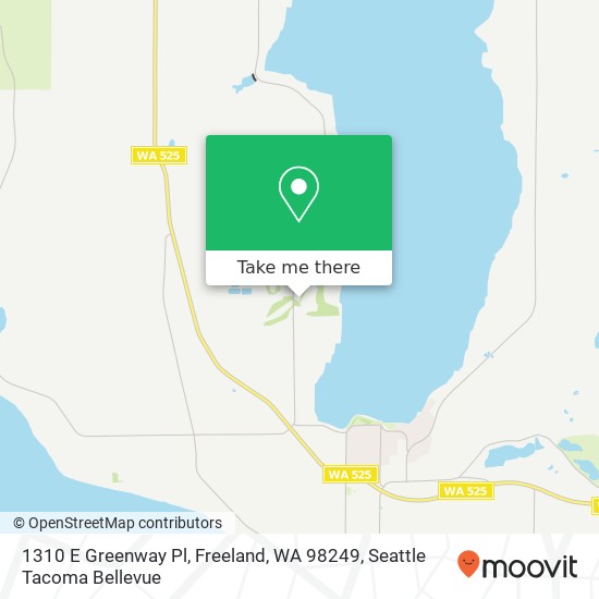 Mapa de 1310 E Greenway Pl, Freeland, WA 98249