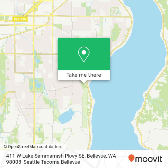 411 W Lake Sammamish Pkwy SE, Bellevue, WA 98008 map