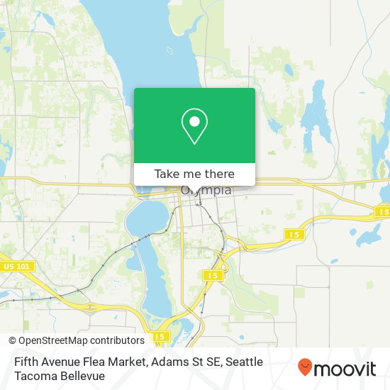 Mapa de Fifth Avenue Flea Market, Adams St SE