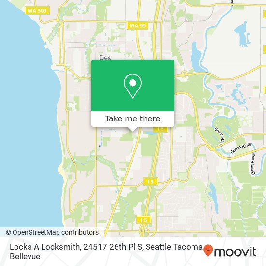 Mapa de Locks A Locksmith, 24517 26th Pl S