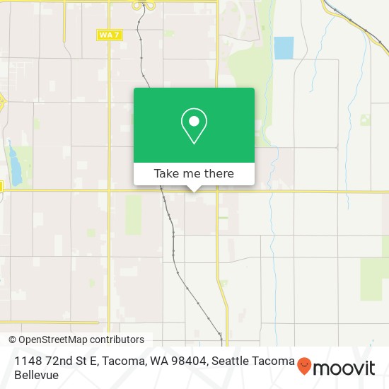 Mapa de 1148 72nd St E, Tacoma, WA 98404