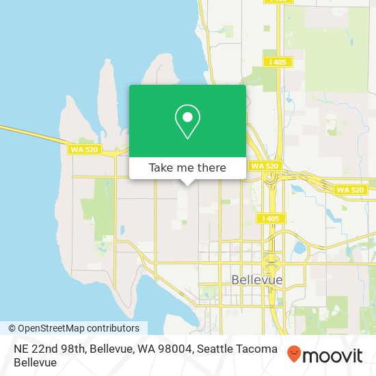 Mapa de NE 22nd 98th, Bellevue, WA 98004